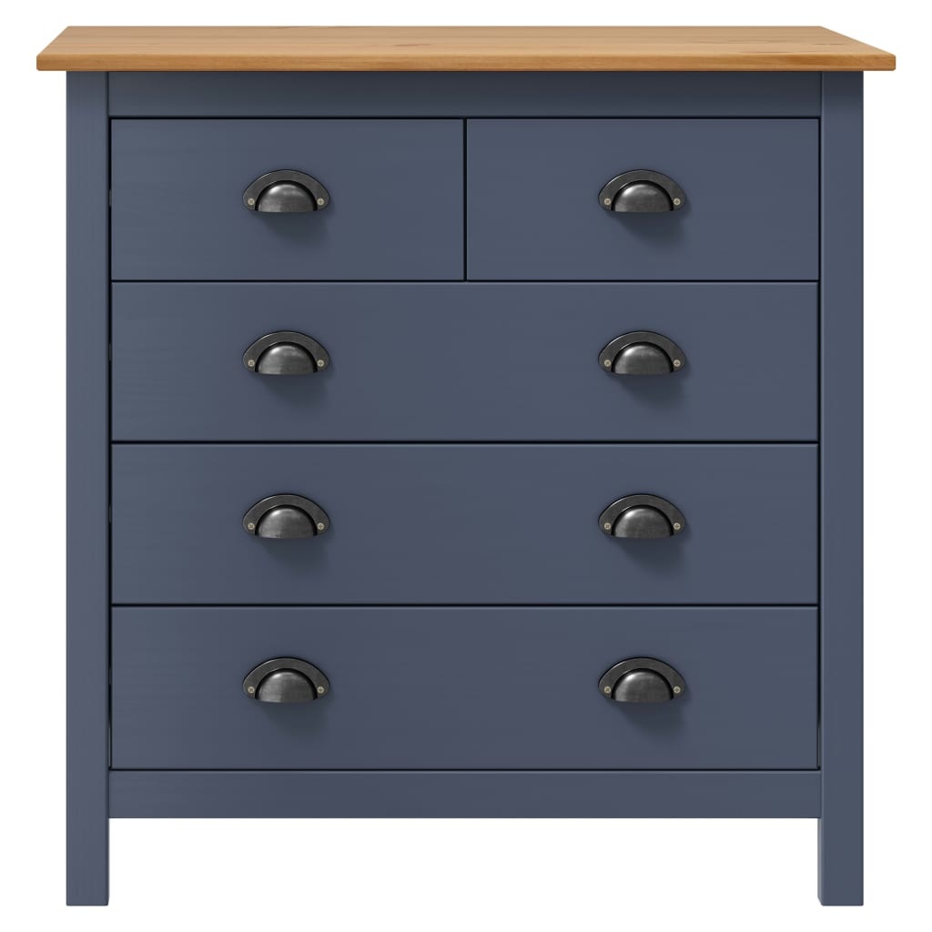 VidaXL Dressoir Hill Range 79x40x80 cm massief grenenhout grijs