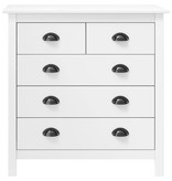 VidaXL Dressoir Hill Range 79x40x80 cm massief grenenhout wit