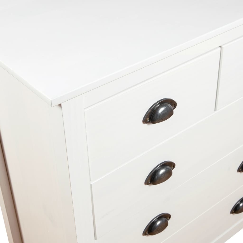 VidaXL Dressoir Hill Range 79x40x80 cm massief grenenhout wit