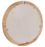 vidaXL Wandspiegel rond 40 cm teakhout