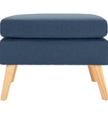 VidaXL Voetenbank stof blauw