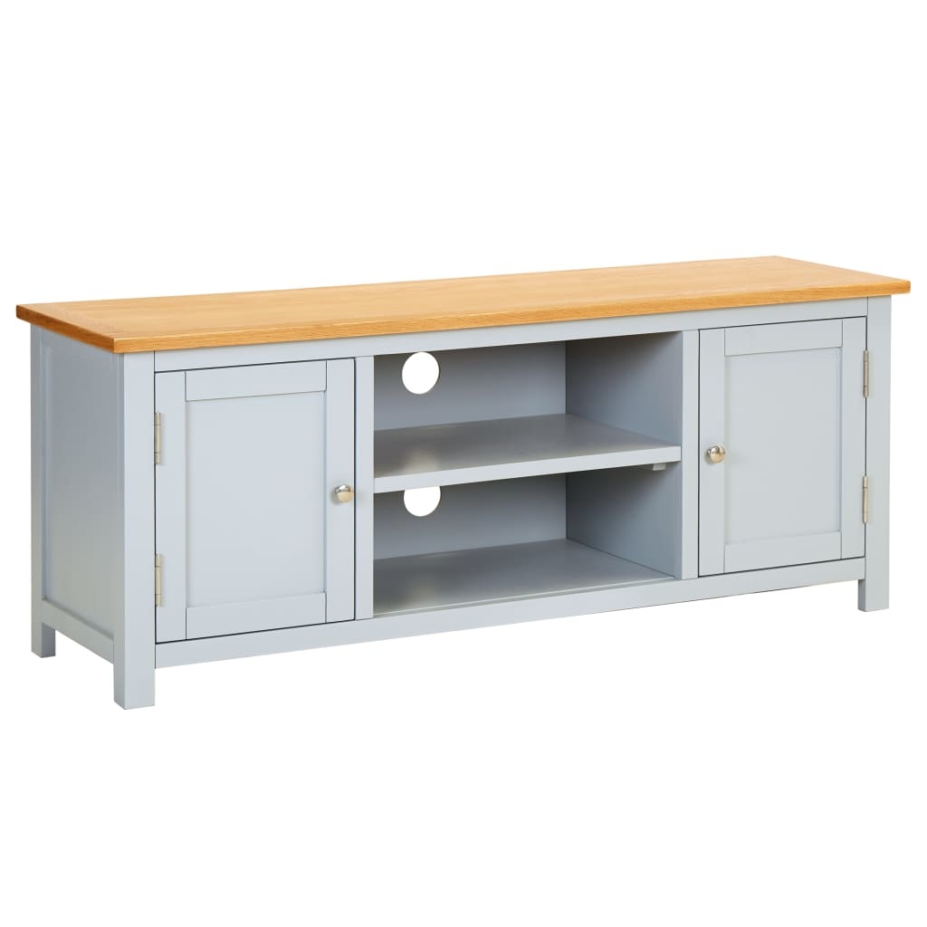 VidaXL Tv-meubel 120x35x48 cm massief eikenhout