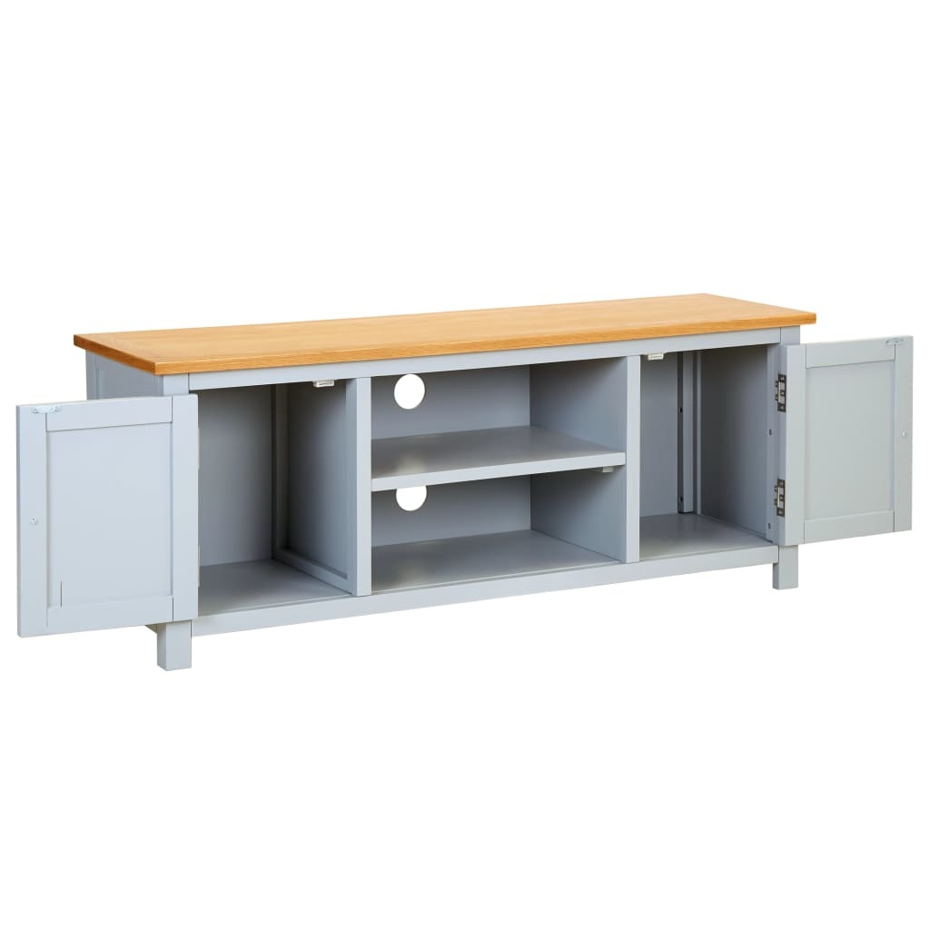VidaXL Tv-meubel 120x35x48 cm massief eikenhout