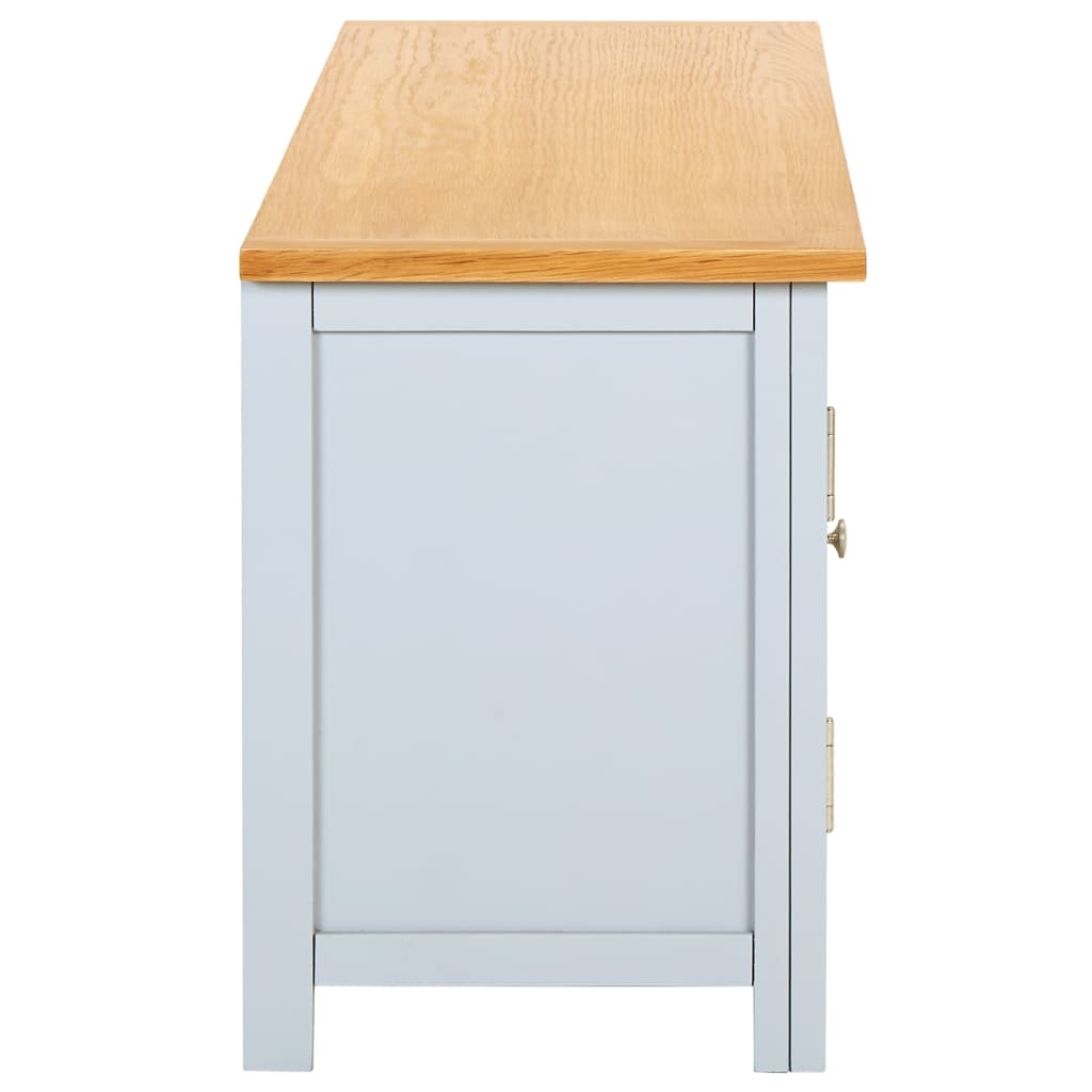 VidaXL Tv-meubel 120x35x48 cm massief eikenhout