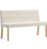 VidaXL Bankje 140 cm stof crème