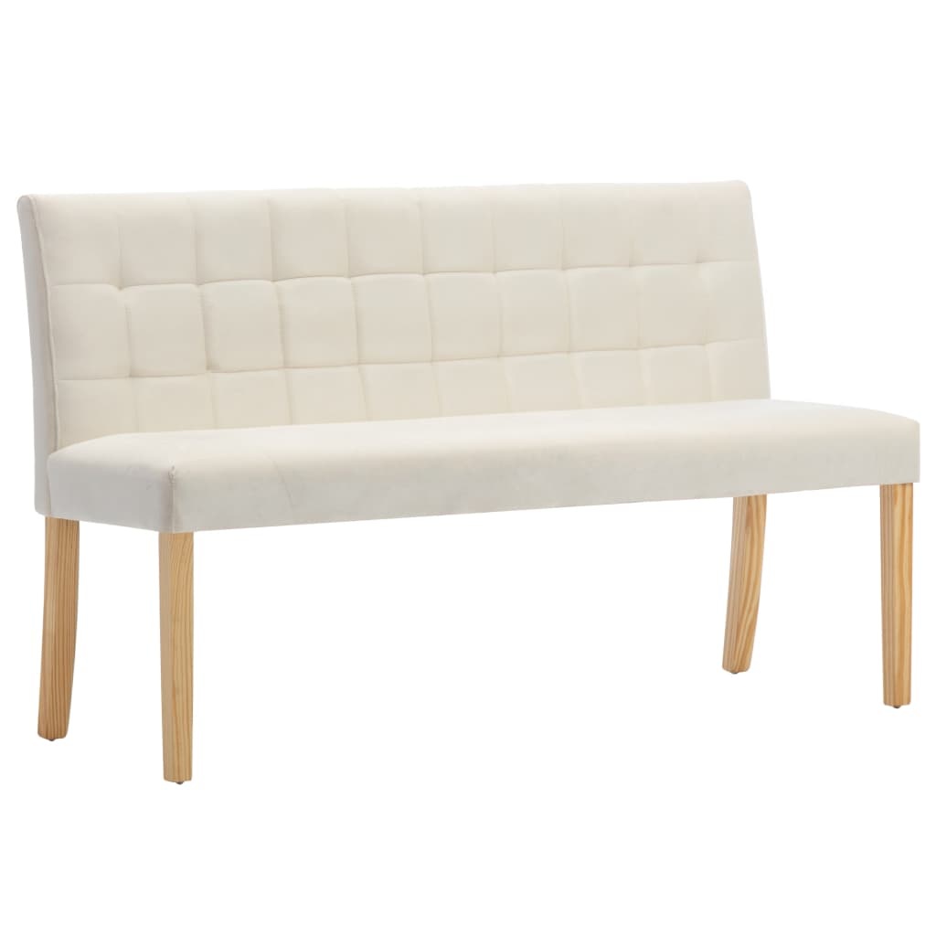 VidaXL Bankje 140 cm stof crème
