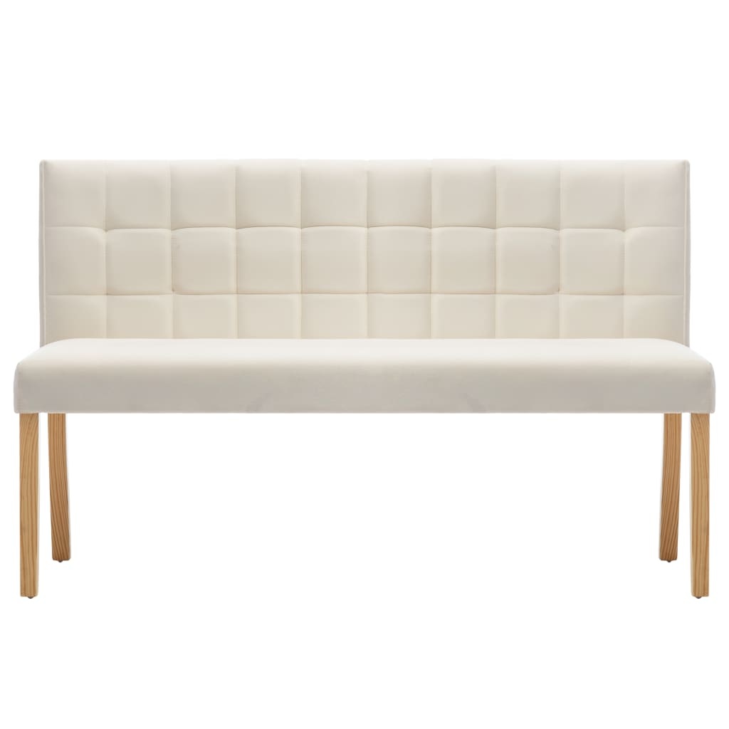 VidaXL Bankje 140 cm stof crème