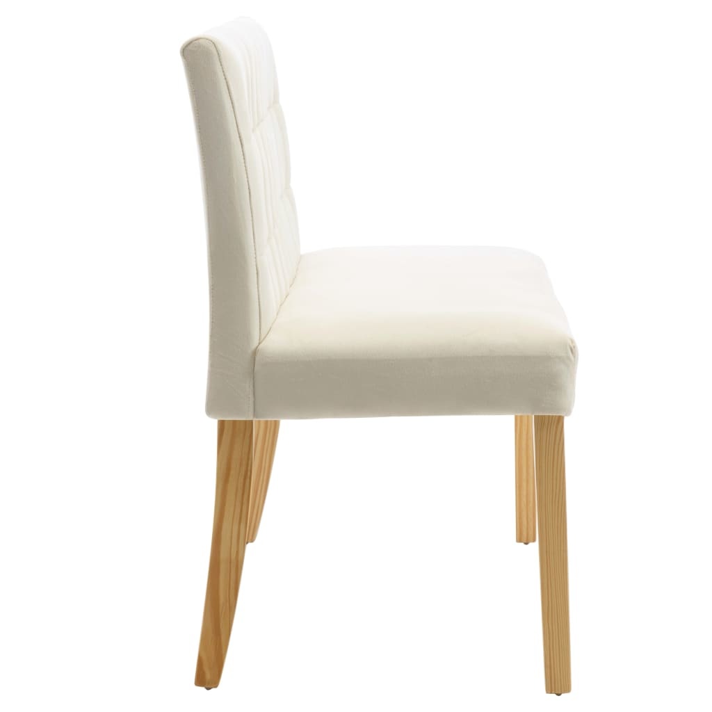 VidaXL Bankje 140 cm stof crème