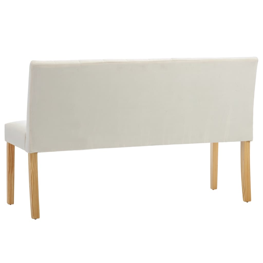 VidaXL Bankje 140 cm stof crème