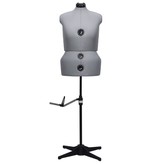 VidaXL Paspop verstelbaar vrouw maat 44-50 L grijs