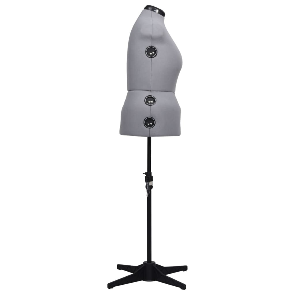 VidaXL Paspop verstelbaar vrouw maat 44-50 L grijs