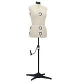 VidaXL Paspop verstelbaar vrouw maat 40-46 M crèmekleurig