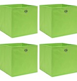 vidaXL Opbergboxen 4 st 32x32x32 cm stof groen