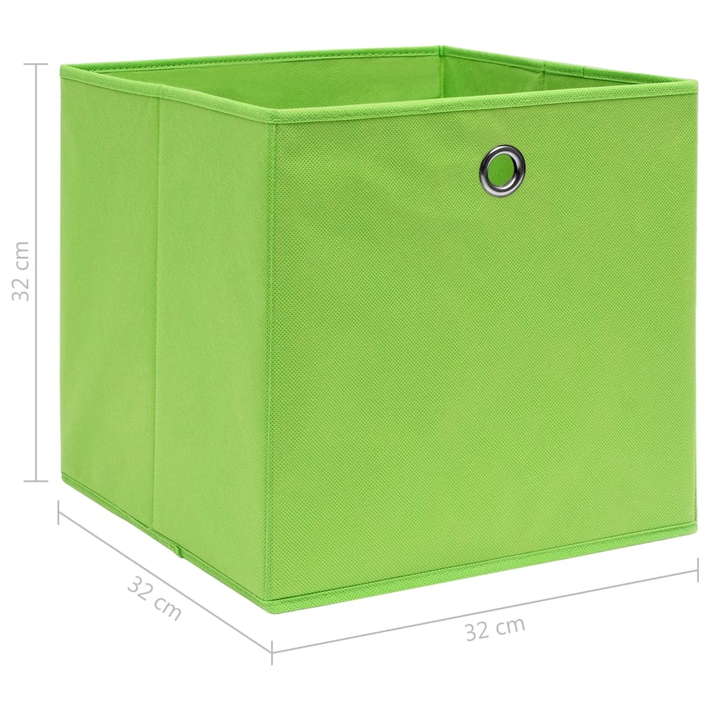 VidaXL Opbergboxen 4 st 32x32x32 cm stof groen