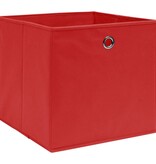 VidaXL Opbergboxen 4 st 32x32x32 cm stof rood
