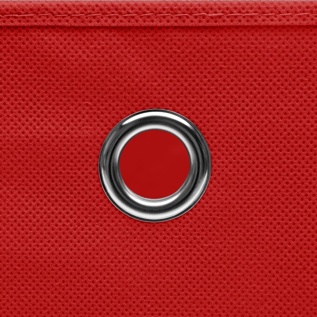 VidaXL Opbergboxen 4 st 32x32x32 cm stof rood