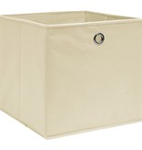 vidaXL Opbergboxen 4 st 32x32x32 cm stof crème