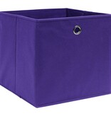 vidaXL Opbergboxen 10 st 32x32x32 cm stof paars