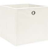 VidaXL Opbergboxen 10 st 32x32x32 cm stof wit