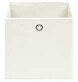 VidaXL Opbergboxen 10 st 32x32x32 cm stof wit
