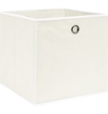 VidaXL Opbergboxen 4 st 32x32x32 cm stof wit