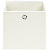 VidaXL Opbergboxen 4 st 32x32x32 cm stof wit