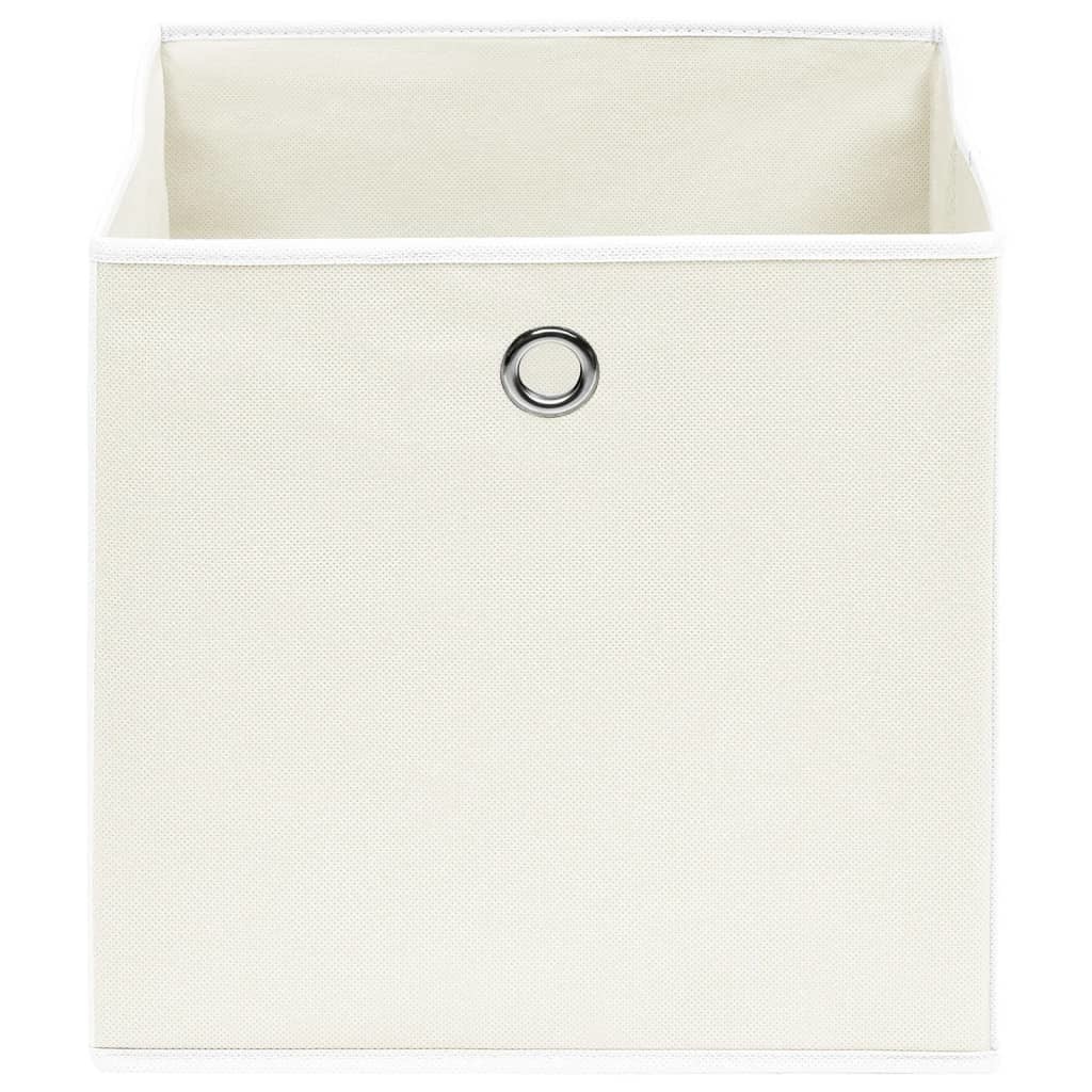 VidaXL Opbergboxen 4 st 32x32x32 cm stof wit