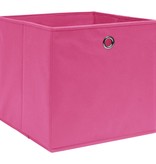 vidaXL Opbergboxen 4 st 32x32x32 cm stof roze