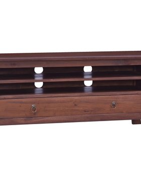 VidaXL Tv-meubel 100x30x45 cm massief mahoniehout klassiek bruin
