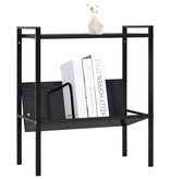 vidaXL Boekenkast met 2 schappen 52x28x59 cm spaanplaat zwart