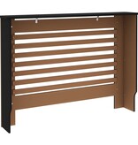 vidaXL Radiatorombouw 112x19x81 cm MDF zwart