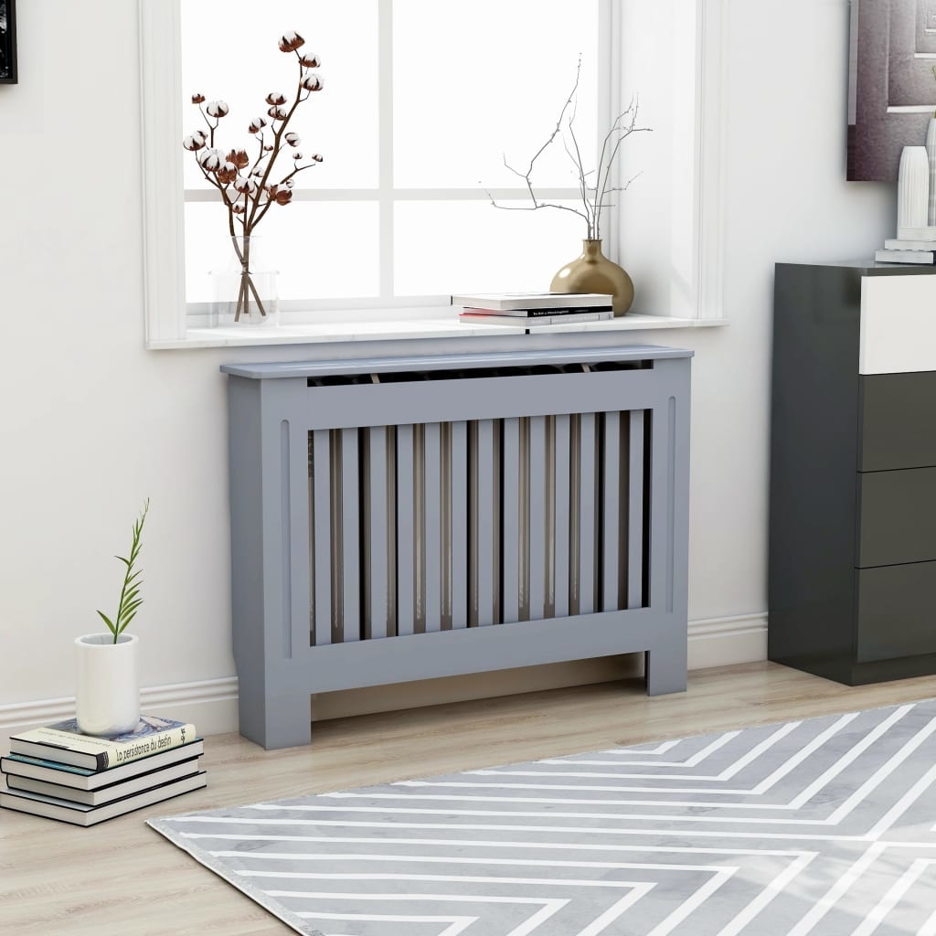 VidaXL Radiatorombouw 112x19x81 cm MDF antraciet