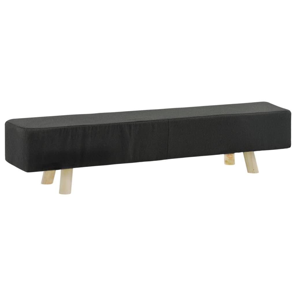 VidaXL Voetenbank 120x28x26 cm stof donkergrijs