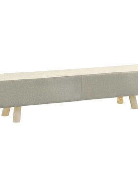 VidaXL Voetenbank 120x28x26 cm stof crème