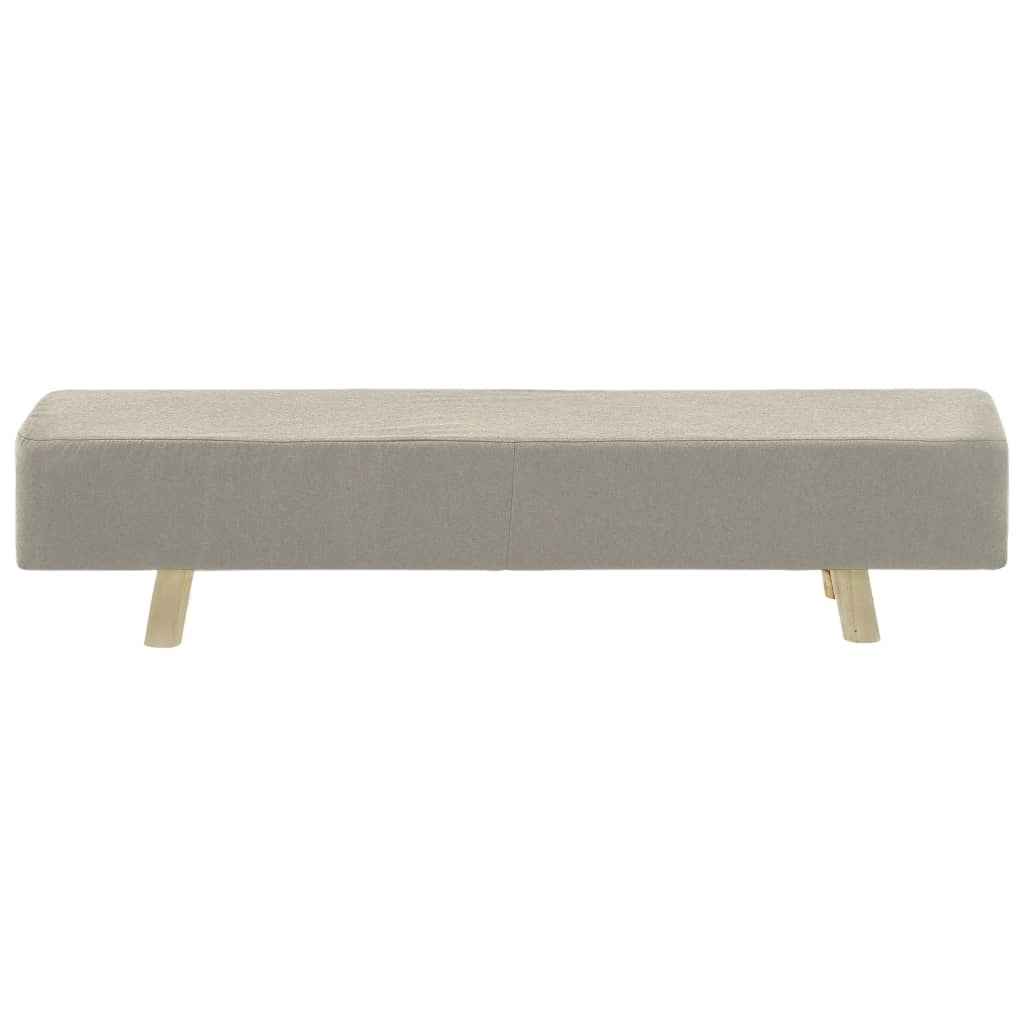 VidaXL Voetenbank 120x28x26 cm stof crème