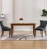 VidaXL Eetkamerstoelen 2 st stof grijs