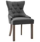 VidaXL Eetkamerstoelen 2 st stof grijs