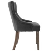 VidaXL Eetkamerstoelen 2 st stof grijs