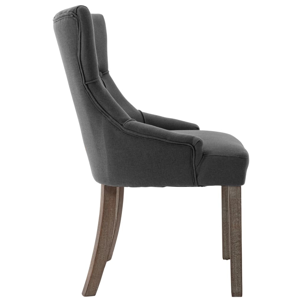 VidaXL Eetkamerstoelen 2 st stof grijs