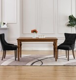 VidaXL Eetkamerstoelen 2 st stof zwart