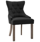 VidaXL Eetkamerstoelen 2 st stof zwart