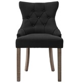 VidaXL Eetkamerstoelen 2 st stof zwart