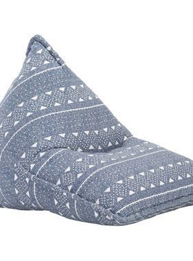 VidaXL Zitzak stof patchwork indigo