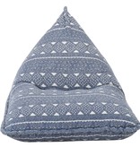 VidaXL Zitzak stof patchwork indigo