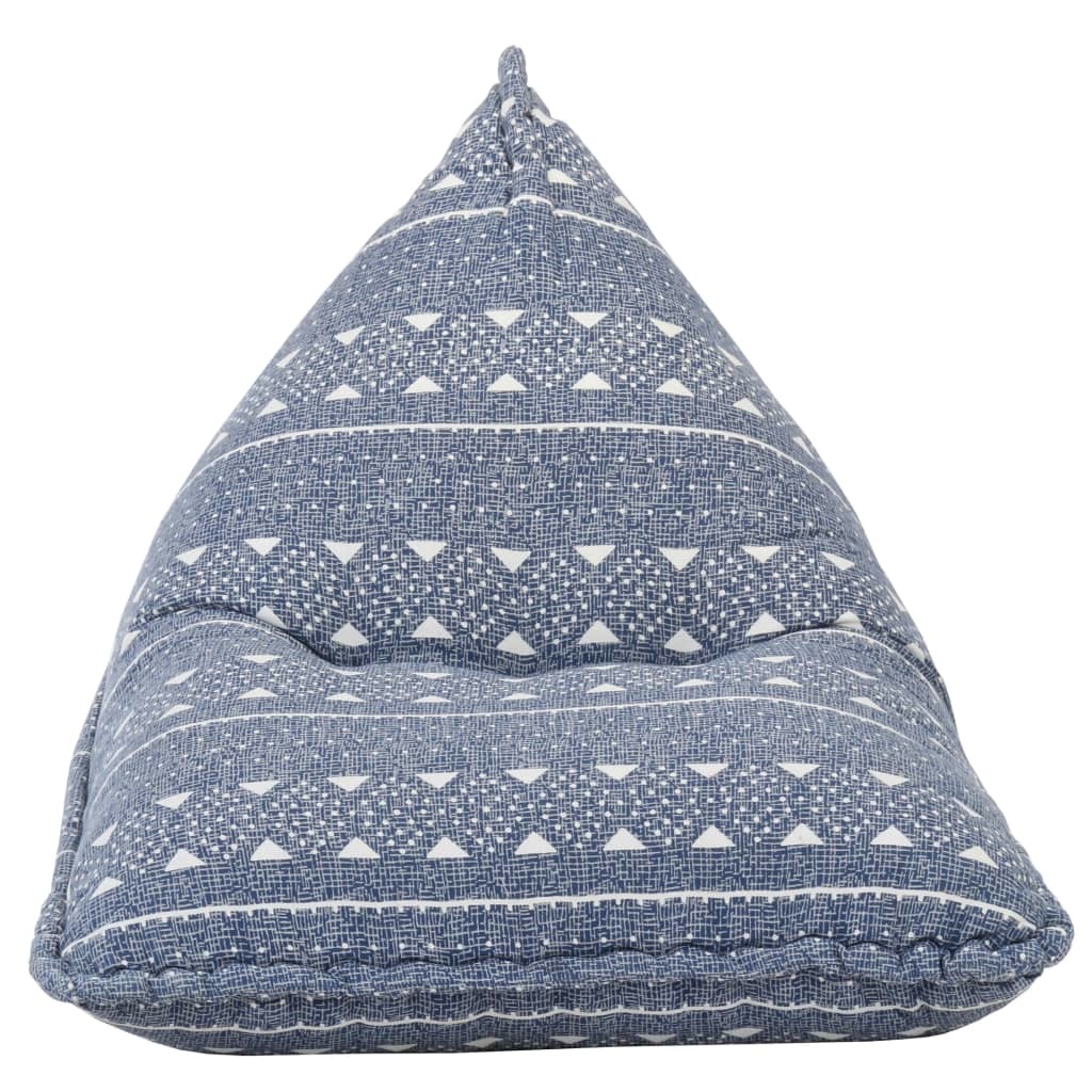 VidaXL Zitzak stof patchwork indigo