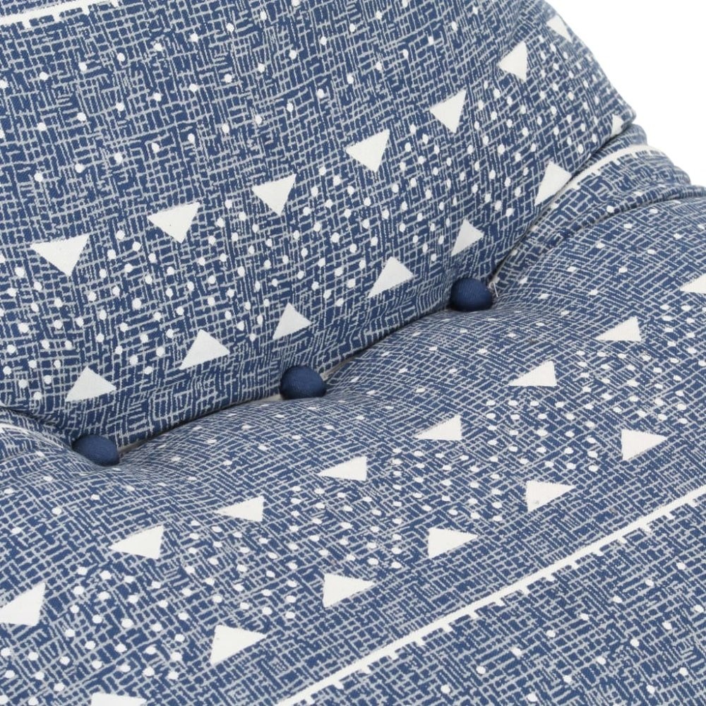 VidaXL Zitzak stof patchwork indigo