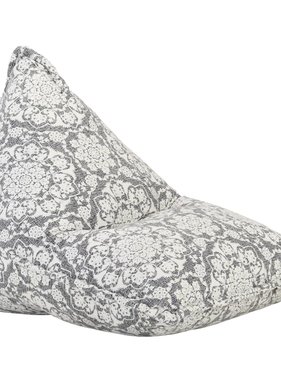 VidaXL Zitzak stof patchwork lichtgrijs