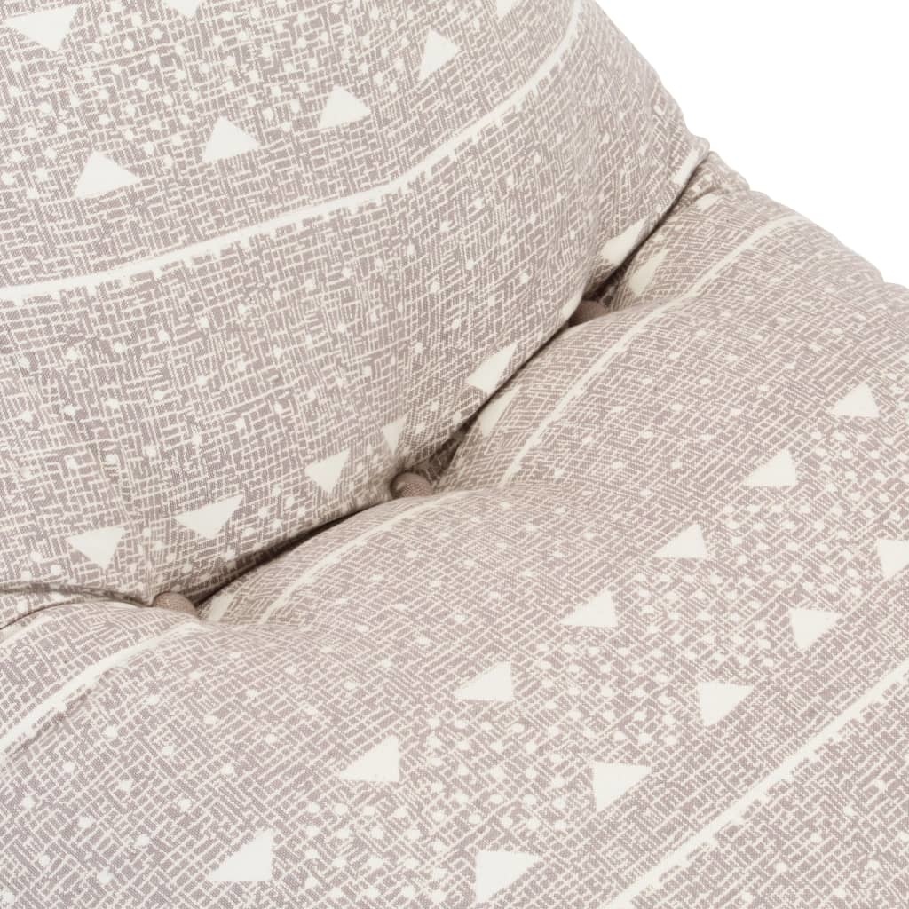 VidaXL Zitzak stof patchwork lichtbruin