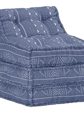 VidaXL Loungebank modulair stof indigo