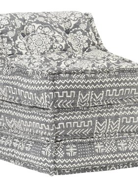 VidaXL Loungebank modulair stof lichtgrijs